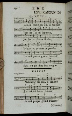 LXV. Canzun Da Poenitenzia