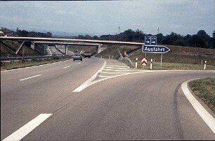 Ausfahrt Nord von Fahrbahn Nord (Lörrach Richtung AD Weil am Rhein)