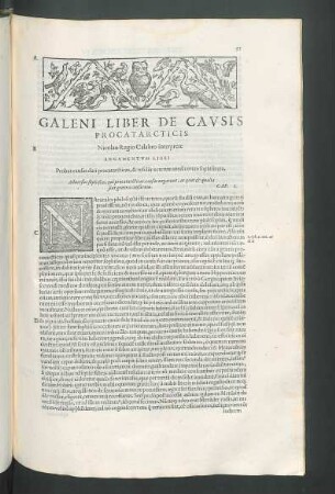 Galeni liber de causis procatarcticis