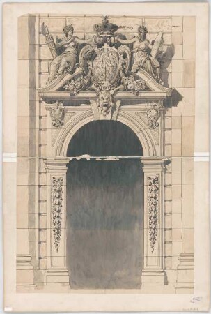Thiersch, Friedrich von; München; Justizpalast - Fensterverdachung (Ansicht)