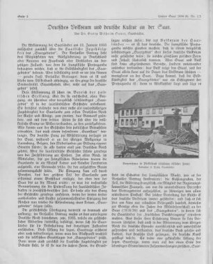 Deutsches Volkstum und deutsche Kultur an der Saar.