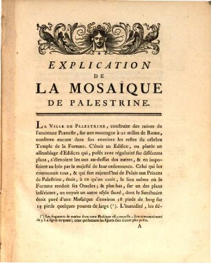 Explication de la mosaique de Palestrine