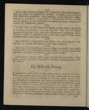 Ex Historiâ Patriæ
