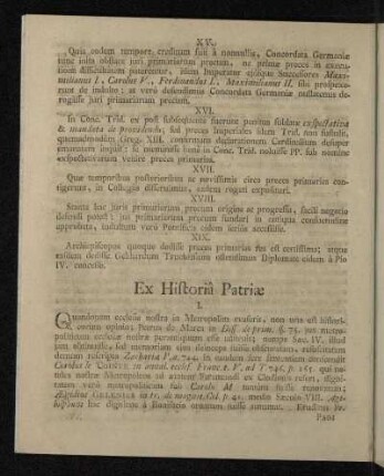 Ex Historiâ Patriæ