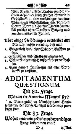 Die 83. Frage. Woher man ein jedes nothwendiges Ding bekommen kann ?