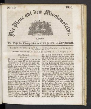 N° 10. October. 1840