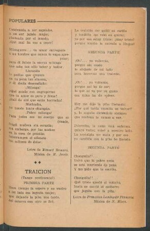 Traición : (Tango sentimental)