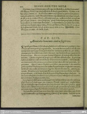 Cap. CCVI. Annotatio bonorum contra fugitivos