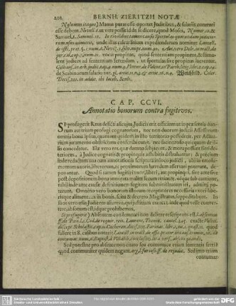Cap. CCVI. Annotatio bonorum contra fugitivos