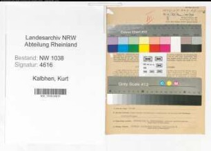 Entnazifizierung Kurt Kalbhen , geb. 30.06.1910 (Beamter)