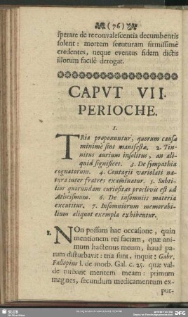 Caput VII. Perioche