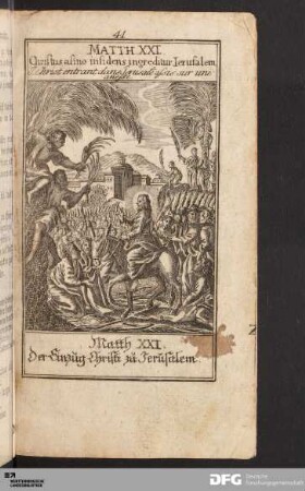 Der Einzug Christi zu Jerusalem.