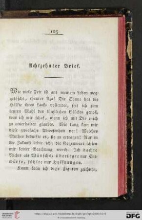 Achtzehnter Brief