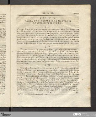 Caput IV. Varia Variorum Circa Nostrum Argumentum Studia