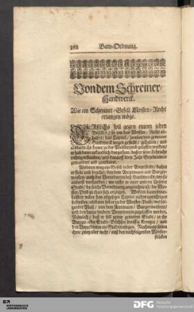 Von dem Schreiner-Handwerck.