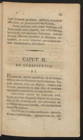 Caput II. De Conscientia