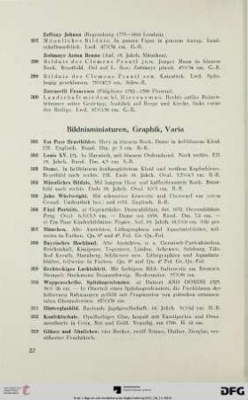 Bildnisminiaturen, Graphik, Varia (Nr. 301-313)