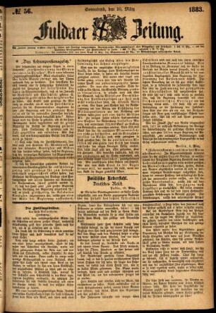 Ausgabe vom Samstag, den 10. März 1883.