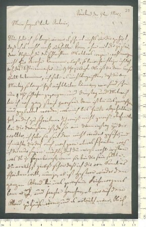 Brief von Auguste Semler an Antonie von Chamisso