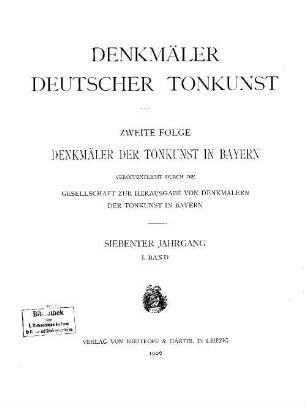 Ausgewählte Werke des Nürnberger Organisten Johann Staden : (1581 - 1634). 1