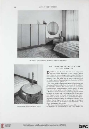 48: Schlafzimmer in der Wohnung des Architekten