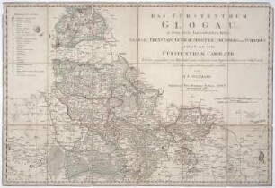 Karte vom Herzogtum Glogau, 1:210 000, Kupferstich, 1813
