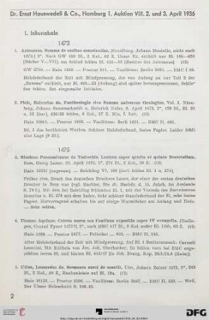 Inkunabeln (Nr. 1-17)