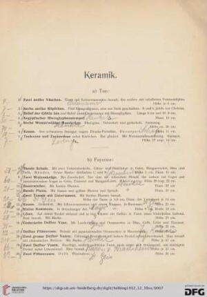 Keramik (Nr. 1-104)