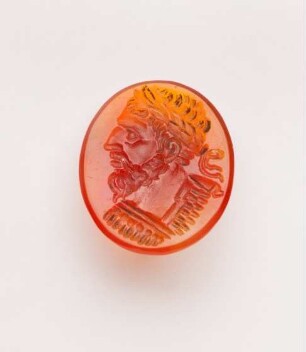 Intaglio mit bärtigem Porträt mit Kranz (Marc Aurel?), 17./18. Jh.