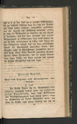 Drittes Kapitel. Von den Fehlern und Krankheiten der Brüste.