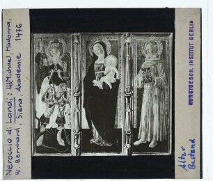 di Landi, Madonna mit Kind, dem Heiligen Michael und dem Heiligen Bernhard
