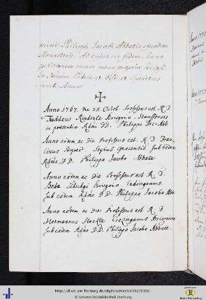 Nachtrag 1767 - 1795