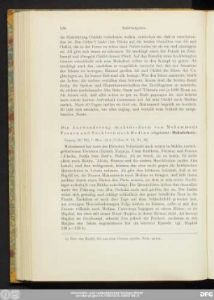 Die Auswanderung (muhādschara) von Mohammeds Frauen und Töchtern nach Medina (abgekürzt: Muhadschara).