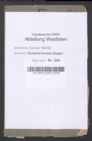 Aufstellung des Etats für 1829-1831 Bilstein