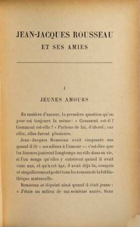 J.-J. Rousseau et ses amies