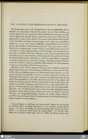Die Anfänge Der Markgrafschaft Meissen