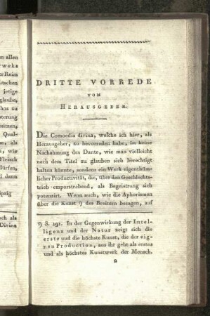 Dritte Vorrede vom Herausgeber.