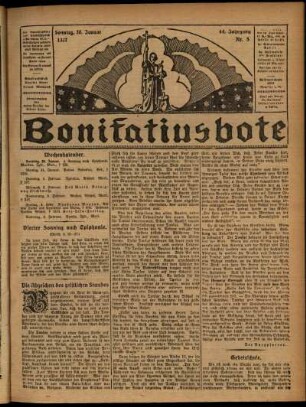 Erste Ausgabe vom Sonntag, den 30. Januar 1927.