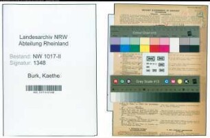 Entnazifizierung Kaethe Burk , geb. 09.11.1904 (Diakonisse)