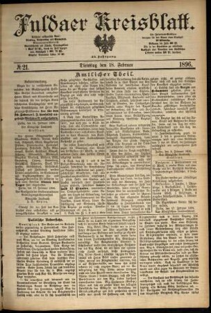 Ausgabe vom Dienstag, den 18. Februar 1896.