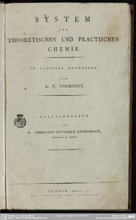 System der theoretischen und practischen Chemie
