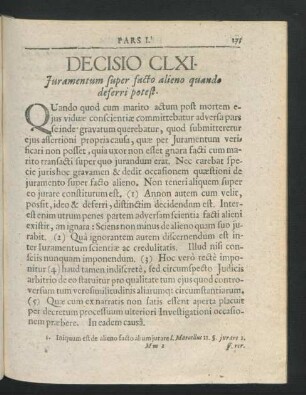 Decisio CLXI. - CLXX.