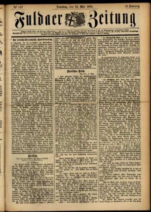 Ausgabe vom Dienstag, den 12. Mai 1891.