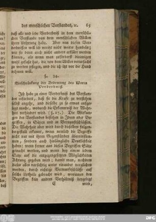 §. 34. Einschränkung der Bedeutung des Worts Verderbniß.