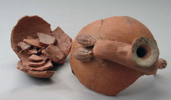 Fragments of a clay vessel