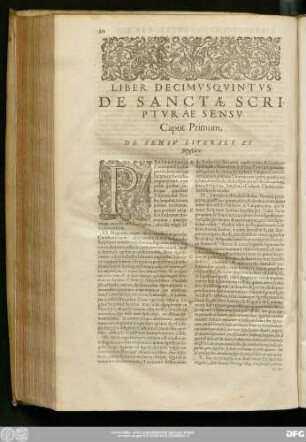 Caput Primum. De Sensu Literali Et Mystico.