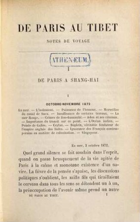 De Paris au Tibet