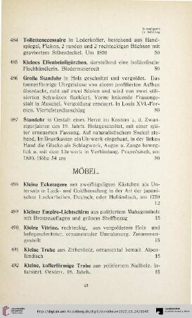 Möbel (Nr. 488-513)