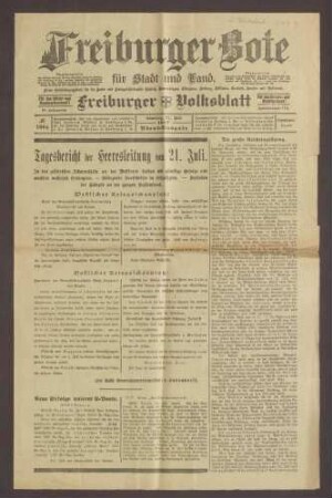 Ausgabe von "Freiburger Bote"