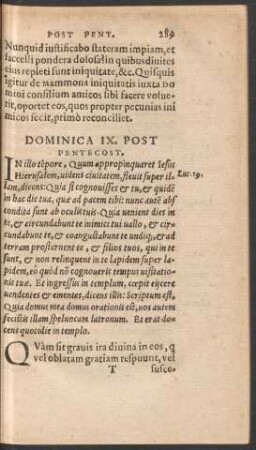 Dominica IX. Post Pentecost.